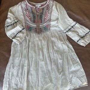 Johnny Was Embroidered Tunic Dress